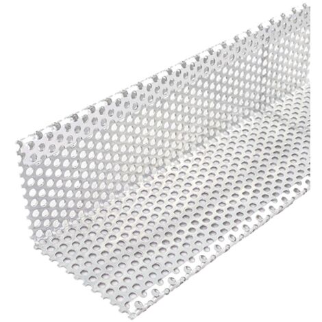 Kiesfangleiste Aluminium, Kiesleiste Materialstärke 1,0mm, Stärke 1,0mm Silber, Lochblech Aluminium, Abschlussleiste für Terrasse und Balkon geeignet - 100cm