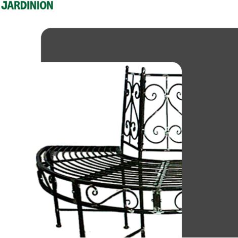 BaumbankHalbkreis Sitz Gartenbank Pulverbeschichtet RostOptik 124 x