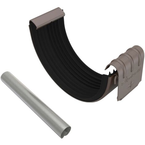 ZAMBELLI Rinnenverbinder verzinkt inkl. Wulstverbinder Dachrinnenverbinder für Dachrinne halbrund, Montage ohne löten, 150 mm / 333/6 teilig Kupferbraun