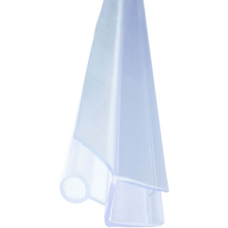 Duschdichtung Schleiflippendichtung Transparent Wasserabweisprofil für Türdichtung unten, Duschlippe aus PVC - für 8mm Glasstärke