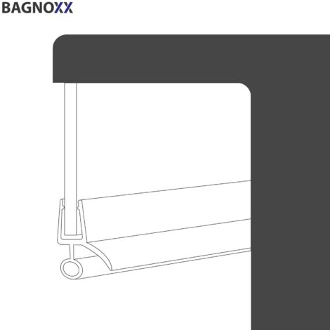 Duschdichtung Schleiflippendichtung Transparent Wasserabweisprofil für Türdichtung unten, Duschlippe aus PVC - für 8mm Glasstärke