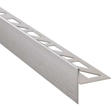 Dalsys Gefällekeil Dusche, Gefälleprofil, Silber Duschprofil für begehbare Dusche, Edelstahl korrosionsbeständig - Gefälleprofil 98cm, Höhe 12,5mm, Links