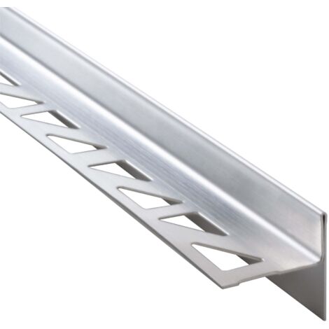 Dalsys Gefällekeil Dusche, Gefälleprofil, Silber Duschprofil für begehbare Dusche, Edelstahl korrosionsbeständig - Gefälleprofil 98cm, Höhe 12,5mm, Rechts