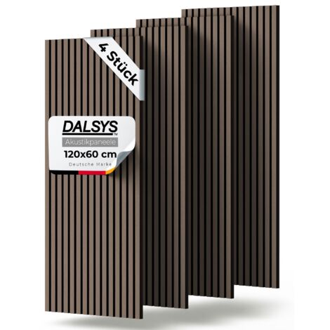 Dalsys Akustikpaneel - 120x60cm. 4 Stück Walnuss