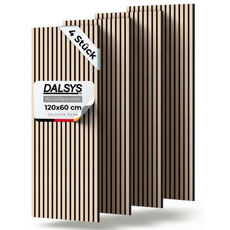 Dalsys Akustikpaneel  - 120x60cm. 4 Stück Eiche hell