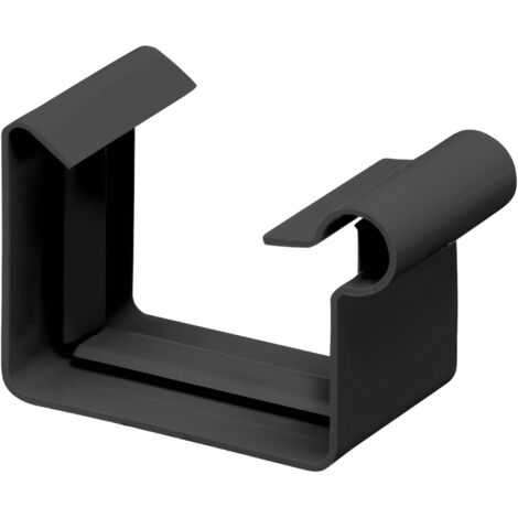 INEFA Rinnenverbinder Kastenrinne, PVC Verbinder für Dachrinne, Dachrinnenzubehör, Made in Germany - NW68 / 68mm Anthrazit
