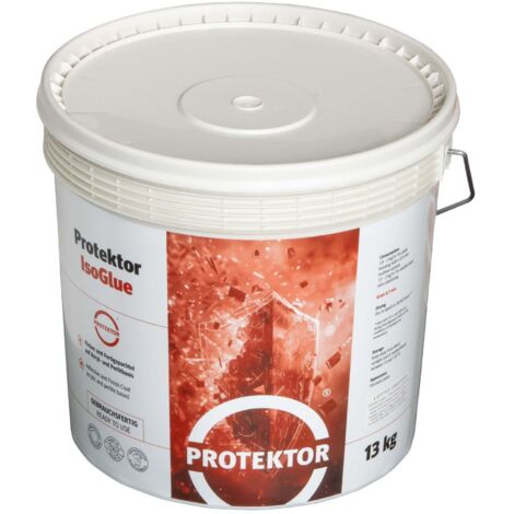 PROTEKTOR Innendämmung, Wärmedämmung, Schimmel- & Feuchtigkeitsschutz, Atmungsaktiv, Energieeffizient - Leichtspachtelkleber 13kg