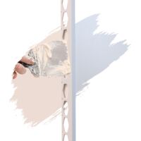 PVC Abschlussprofil, Abschlussleiste, Kantenschutz 2,5m Weiß, Putzschienen aus hart PVC, für Innen- & Außenputz - 25 x 6mm