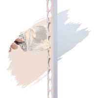 PVC Abschlussprofil, Abschlussleiste, Kantenschutz 2,5m Weiß, Putzschienen aus hart PVC, für Innen- & Außenputz - 25 x 8mm