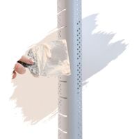 PVC Eckwinkel, Eckprofil, Rund, Kantenschutz flexibel Trockenbau 2,5m, Runde Kante für Bogen - Weiß, 55 x 23mm