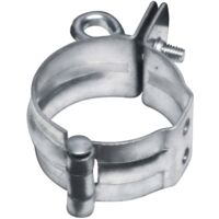 INEFA Rohrschelle für Schraubmontage, PVC Stahl kunststoffbeschichtet, Fallrohr Befestigung, Dachrinnenzubehör - DN75 / 75mm, 25 Stück, Grau