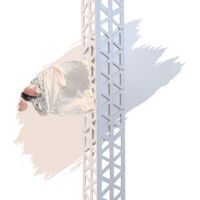 PVC Eckwinkel, Eckprofil, Kantenschutz 2,5m, Putzschienen aus hart PVC, für Innen- & Außenputz - Weiß, 40 x 40 x 6mm