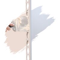 PVC Abschlussprofil, Abschlussleiste, Kantenschutz 2,5m Weiß, Putzschienen aus hart PVC, für Innen- & Außenputz - 25 x 4mm
