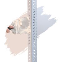 PVC Eckwinkel, Eckprofil, Kantenschutz Trockenbau 2,5m Weiß, Profile aus hart PVC, für Innenbau Trockenbau - 34 x 34mm