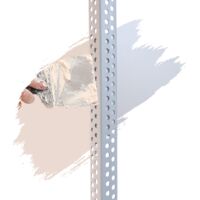 PVC Eckwinkel, Eckprofil, Kantenschutz Trockenbau 2,5m Weiß, Profile aus hart PVC, für Innenbau Trockenbau - 23 x 23mm