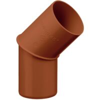 INEFA Regenrohrbogen 45 Grad für Fallrohr, PVC Verbindungsstück Dachrinnenzubehör, einfache Steckmontage, Made in Germany - DN50 / 50mm Braun