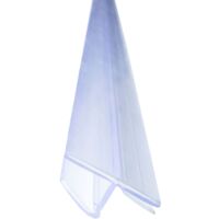 Duschdichtung Anschlagdichtung 180 Grad Transparent einseitige Duschtür Öffnung, Duschlippe aus PVC, Abdichtung Dusche - für 6mm Glasstärke