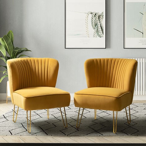 Juego de 2 sillas decorativas de terciopelo gris para sala de estar, sillón  moderno, silla de tocador para dormitorio, cómoda silla de brazo con patas