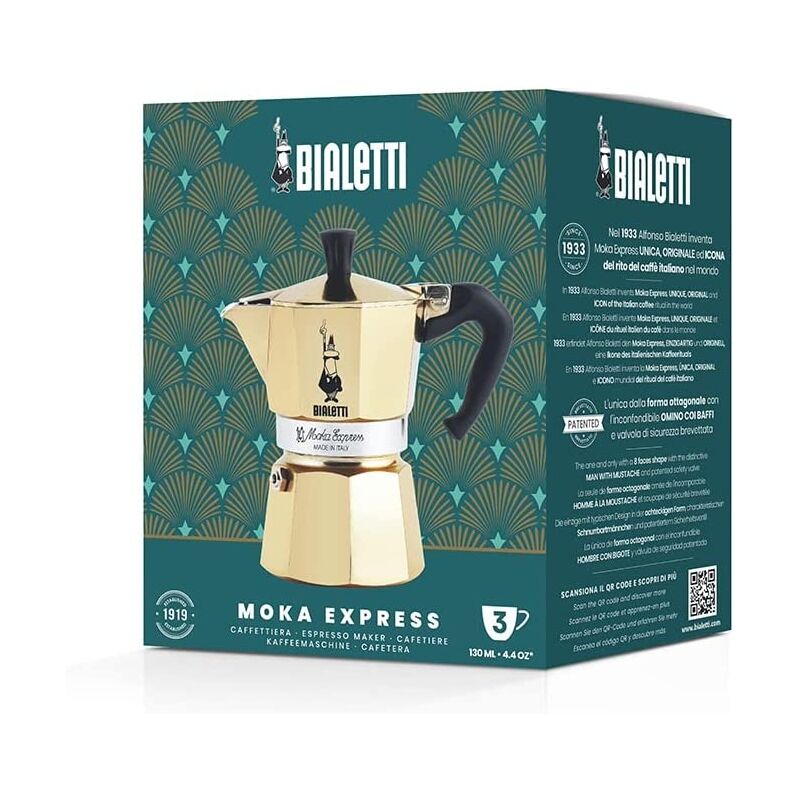 Cafetera Italiana Bialetti Moka Express 2 tazas unica y original