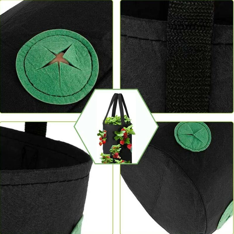 Pflanzsack Aus Vliesstoff - 40x30x20 Cm, Atmungsaktiv Für Gemüse, Kräuter & Blumen Auf Balkon & Terrasse