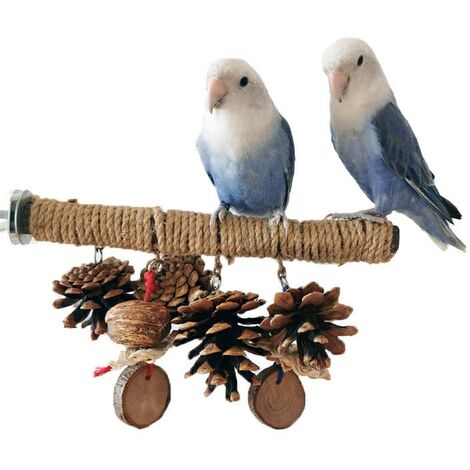 Vogelspielzeug, Sitzstangenplattform aus natürlichem Apfelholz, Astständer, Vogelkäfigzubehör