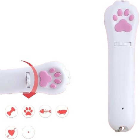 LED-Spielzeug für Katzen und Hunde, 5 Motive, rotes Licht, drei Modi