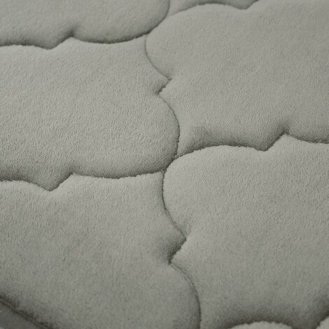 Badteppich, Badteppich aus Memory Foam, saugfähig, maschinenwaschbar - 40 x 60 cm, Grau