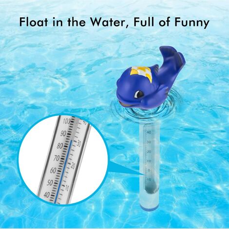 AUNGCSHE Pool Thermometer Set - 2 Stück Schwimmende Tier-Thermometer Mit Seil Für Pool & Aquarium