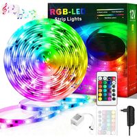 LED Stripe LED Strip, LED- Streifen, Lichtstreifen, Lichterketten, RGB, 5M, 18 Lichter/M, Infrarot-Fernbedienung, Bareboard RGB, KINSI
