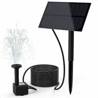 Solar Teichpumpe, Solarpumpe Teichpumpe, Outdoor Wasserpumpe, Springbrunnen für den Außenbereich, Garten- und Terrassenbrunnen, KINSI
