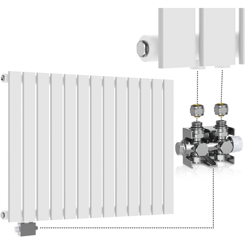 Arteclima - Valvola Mono-Bitubo Da 1/2" Sinistra 24x19 Bianco-Cromo - Foto 6