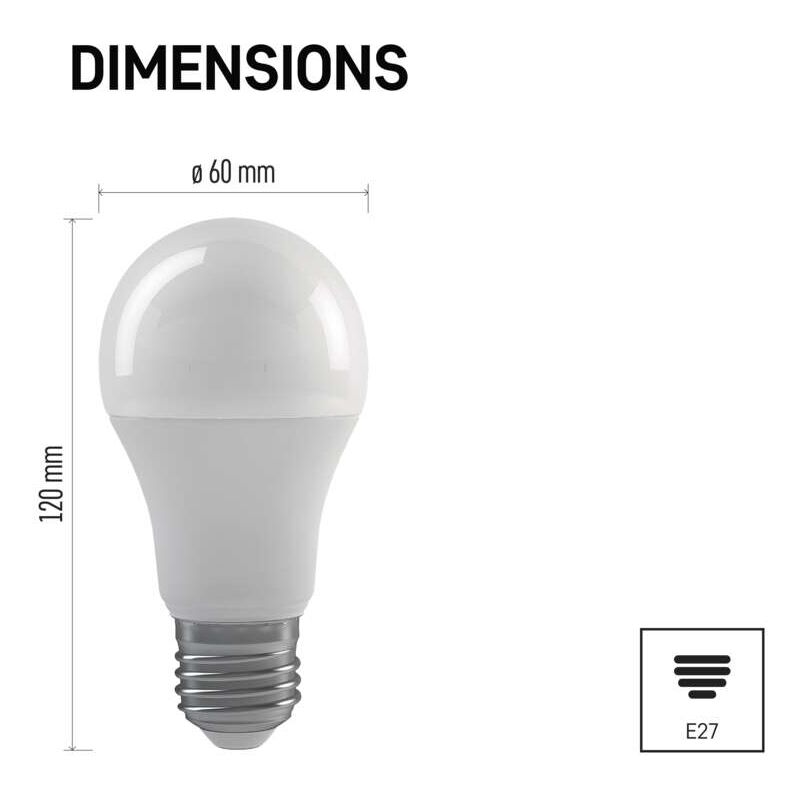 EMOS dimmbare LED Lampe Classic, A60, 10,5W Ersatz für 75 W