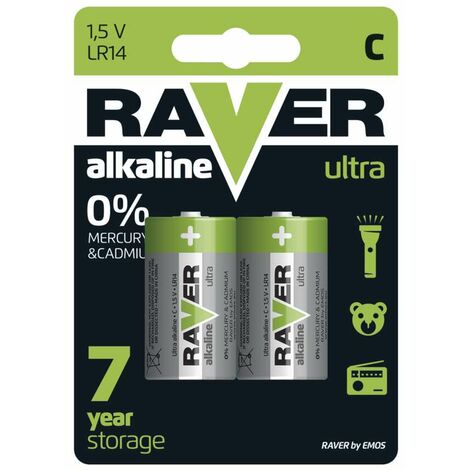 ANSMANN Alkaline Baby C Batterien 1,5V LR14 - 4er Pack, Langlebig Und Leistungsstark