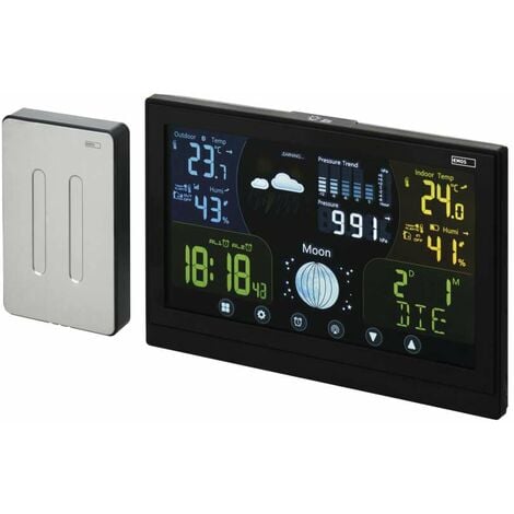 EMOS Funk Wetterstation mit Außensensor und Touchscreen