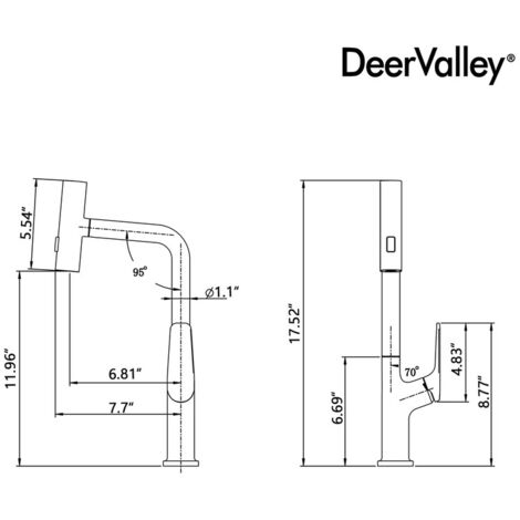 mitigeur de cuisine DeerValley robinet de cuisine DV-1J82905 douchette robinet cuisine ,mitigeur cuisine avec douchette，argenté