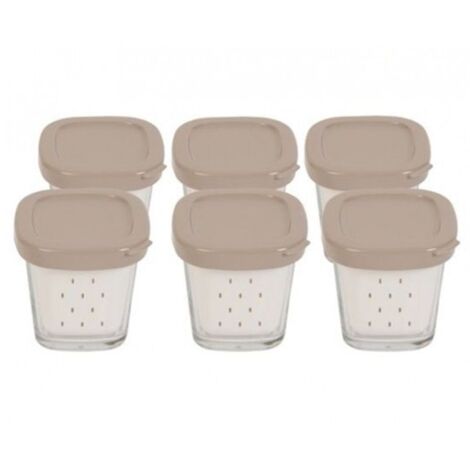 Juego de 6 tarros de cristal para yogur con tapa y escurridor XF100101, XF100501 SEB