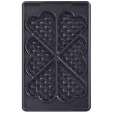 Tefal Estuche para gofres corazón negro con placas antiadherentes