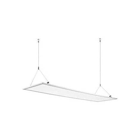 PANNELLO A LED 30x120, 40W, 120gradi, 4000K, LM3200, RA 80, 295x1195x9mm, Cornice Bianca KIT TIRANTI