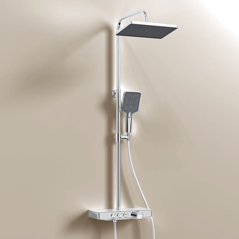 Colonna Doccia Termostatica EMKE - Set Con Soffione Pioggia E Doccetta 4 Modalità - Foto 2