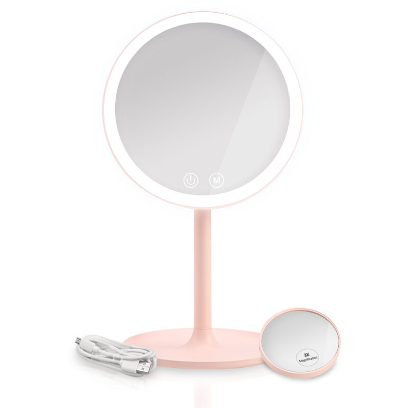 Fancii Specchio Trucco Portatile con Luce LED Ricaricabile, Supporto