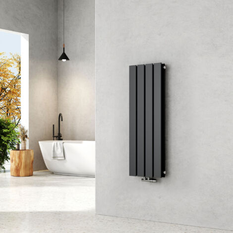 EMKE Radiatore Termoarredo Termosifoni ad acqua calda in acciaio Pannelli Piatti Antracite 900 x 300 mm Doppio strato
