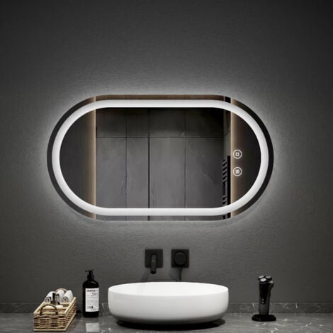 Specchio Da Bagno EMKE LED 60x45cm | Illuminazione Touch, 3 Luci, Anti-Appannamento IP44 - Foto 8