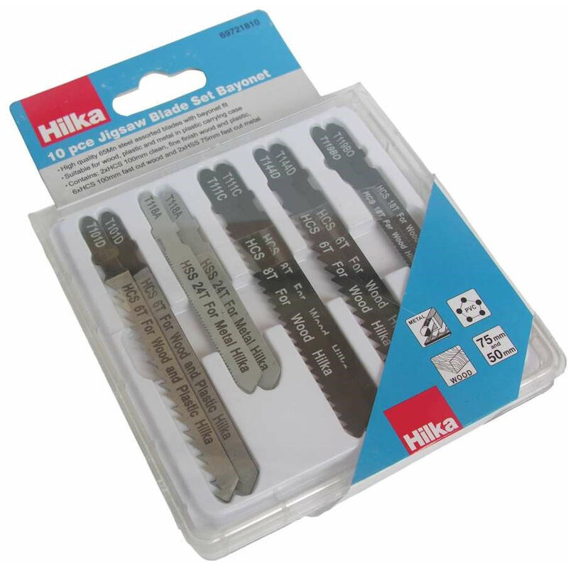 Jigsaw Blades Set, Assorted, Wood And Metal, 24-Pack