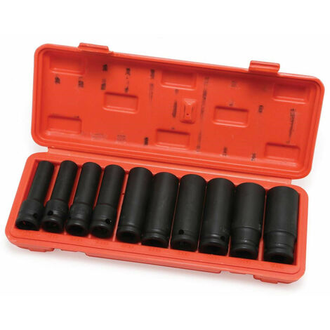 Hilka 10 pce 1/2" Deep Impact Socket Set Metric