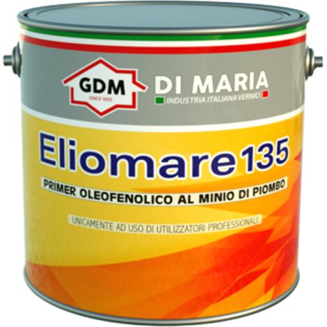 ANTIRUGGINE AL MINIO DI PIOMBO 2,5lt TIPO PROFESSIONALE  CANCELLI , FERRO, MARE
