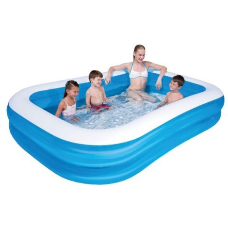 Bestway 54006B piscina fuori terra gonfiabile rettangolare 262x175x51 cm a due anelli per bambini