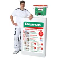 KIT 10 PANNELLI ISOLANTI DEPRON 125X80CM H9mm + COLLA ADESIVO 8KG GLUTOLIN HS
