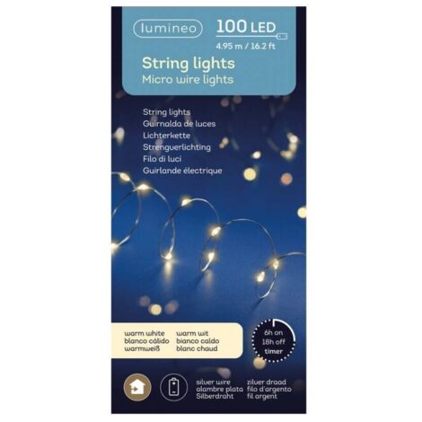 Cadena de Estrellas Led 495 cm 10 Led Luz Cálida