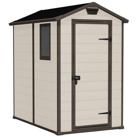 Casita de resina Manor 4X6 Beige 130X192X198H cm Keter