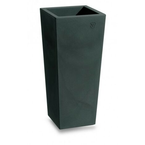 Jarrón Alto Cuadrado Génesis  Gris paloma - 85 cm